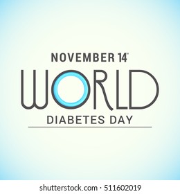 Creative illustration,poster or banner of world diabetes day awareness.