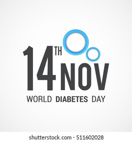 Creative illustration,poster or banner of world diabetes day awareness.