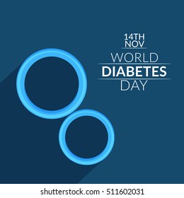 Creative illustration,poster or banner of world diabetes day awareness.