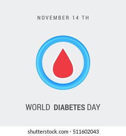 Creative illustration,poster or banner of world diabetes day awareness.