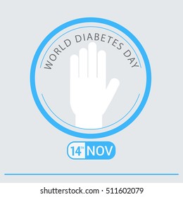 Creative illustration,poster or banner of world diabetes day awareness.