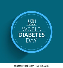 Creative illustration,poster or banner of world diabetes day awareness.