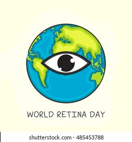 Creative illustration,poster or banner of world retina day.