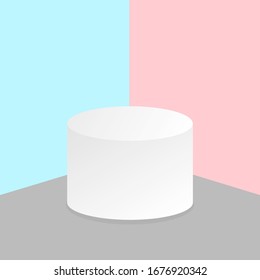 Creative illustrations of a museum pedestal, a 3D stage. Blank template art design. for product illustrations, promotions, digital content. vector eps 10