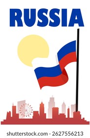 Creative illustrations on Russia Flag