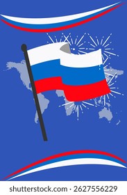 Creative illustrations on Russia Flag