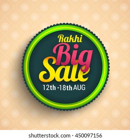 Creative illustration,sale banner or poster for indian festival of raksha bandhan celebration.