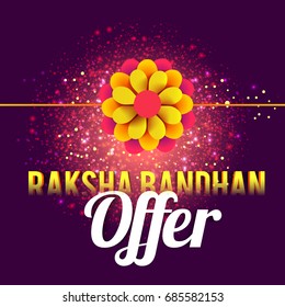 Creative illustration,sale banner or sale poster for indian festival of raksha bandhan celebration.