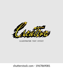 Creative - illustrator editable text effect Premium Vector
