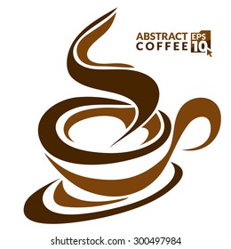 The creative image of coffee. Vector image for coffee menu design.