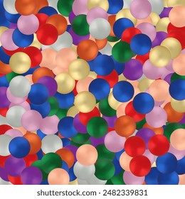 Imagen creativa de globos de colores flotando en el estudio. abstracción de Festiva.