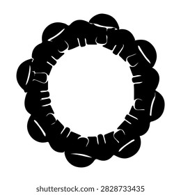 A creative image featuring coffee beans arranged in a perfect circle, emphasizing texture and natural color variations for artistic use.