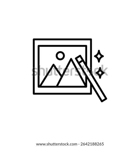Creative Image Manipulation With Magic Wand Icon On Transparent Background
