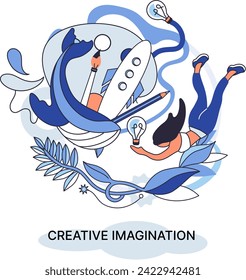 Creative imagination and creativity, original thinking. Originative fantasy of designer or artist. Ability to see things in new line and find unusual solutions to problematic problems in creation