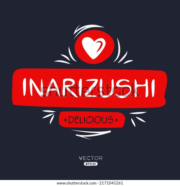 Creative (Inarizushi) logo, Inarizushi\
sticker, vector\
illustration.