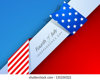 Creative Independence Day background with text Fourth Of July.