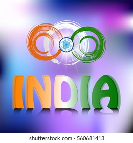 Creative India Flag with Ashoka