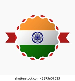 Insignia de emblema de la bandera creativa de la India