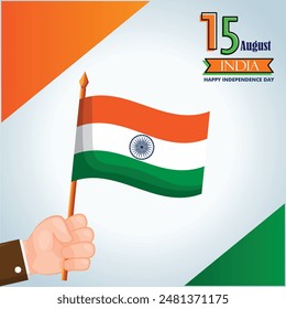 Creative India Flag zum indischen Unabhängigkeitstag oder zum Tag der Republik	