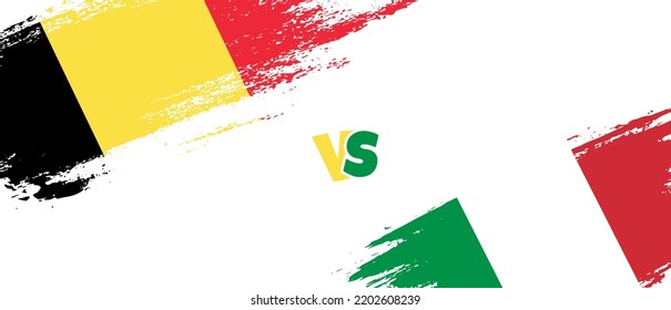 Creative India vs Israel brush flag illustration. Artistic brush style two country flags relationship background