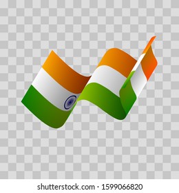 Creative india waved flag republic day of india, independence day of india vector