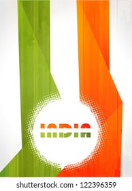 Creative Indian flag with grunge texture for Independence Day and Republic Day