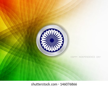 creative Indian flag theme background design in wave style. vector illustration 