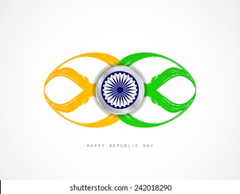 Creative Indian flag theme design element on white color background. 