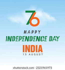 Creative indian independence day card