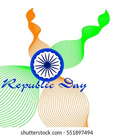 Creative Indian Independence Day concept. Beautiful Indian flag color themed illustration for republic day india, illustration for 26 january.