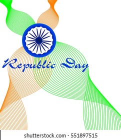 Creative Indian Independence Day concept. Beautiful Indian flag color themed illustration for republic day india, illustration for 26 january.