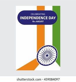 Creative Indian Independence Day, Tri Color India Freedom Day Background. 15th August Sale banner template. Abstract tri color background. vector illustration