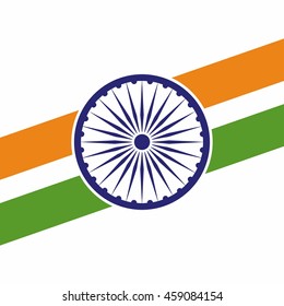 Creative Indian Independence Day, Tri Color India Freedom Day Background. 15th August Sale banner template. Ribbon banner template. vector illustration