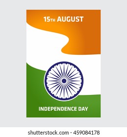 Creative Indian Independence Day, Tri Color India Freedom Day Background. 15th August Sale banner template. vector illustration