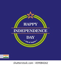 Creative Indian Independence Day, Tri Color India Freedom Day Background. 15th August Sale banner template. creative label design. vector illustration