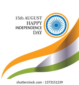 Creative Indian National Flag background , Elegant Poster, Banner or design for 15th August, Happy Independence Day celebration. - Vector