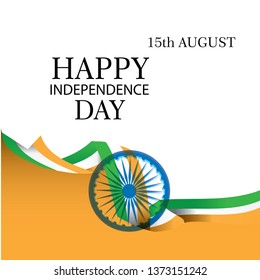 Creative Indian National Flag background , Elegant Poster, Banner or design for 15th August, Happy Independence Day celebration. - Vector