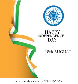 Creative Indian National Flag background , Elegant Poster, Banner or design for 15th August, Happy Independence Day celebration. - Vector