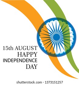 Creative Indian National Flag background , Elegant Poster, Banner or design for 15th August, Happy Independence Day celebration. - Vector