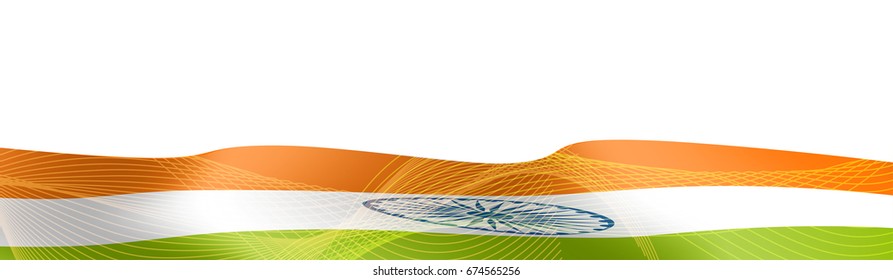 Creative Indian National Flag design for Happy Independence Day and Republic Day celebration.