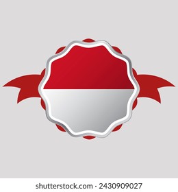 Creative Indonesia Flag Sticker Emblem
