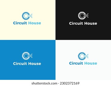 Diseño de logotipo de tecnología industrial creativa