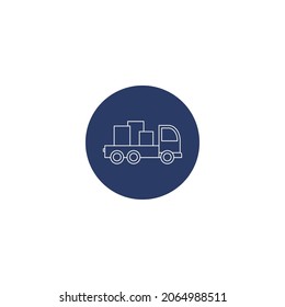 Creative Industrial truck icon vector