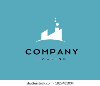 diseño de logotipo de la industria creativa de elemento vector de fábrica