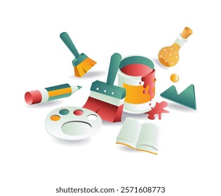 Creative industry world illustration concept