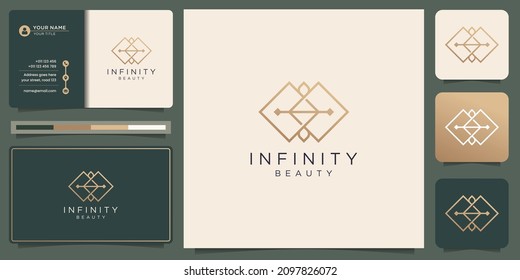 creativo Diseño de tarjetas de visita, belleza, infinito, concepto, vida.