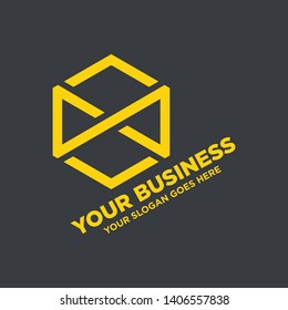 Creative Infinity Hexagon Symbol illustration