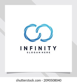 Kreatives Infinity-Logo-Design mit modernem Konzept