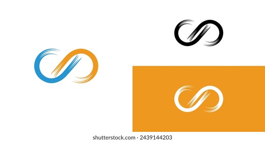 Creative infinity logo design with unique concept| premium vector