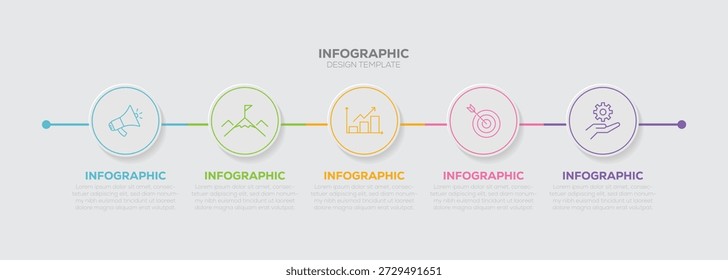 Infografía creativa con 4 pasos, visualización de datos empresariales. moderna tecnología de proceso de diagrama gráfico de presentación de datos de marketing digital lugar para sus datos. Ilustración vectorial.